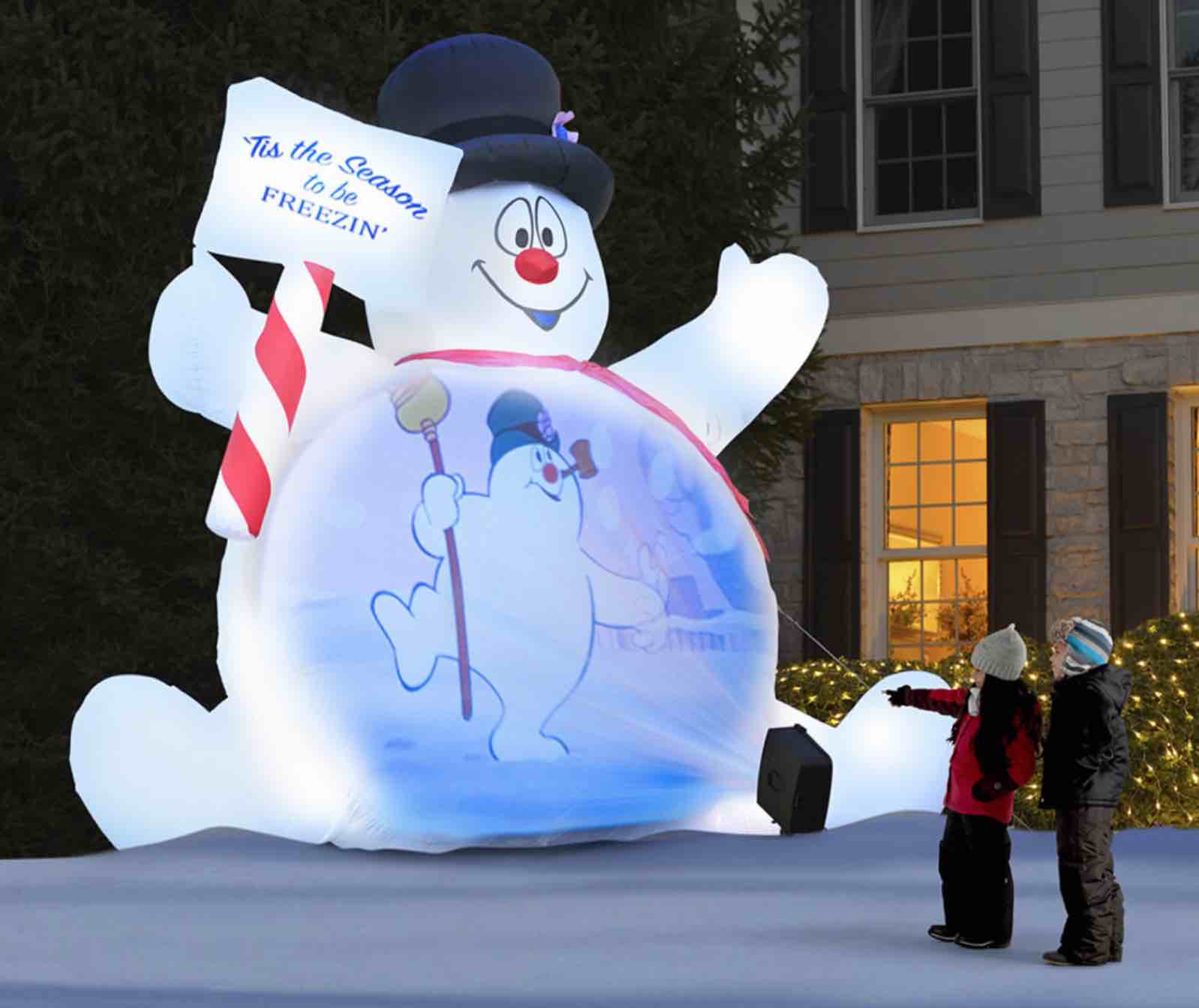 hammacher schlemmer 96105 the video projecting 10' frosty the snowman