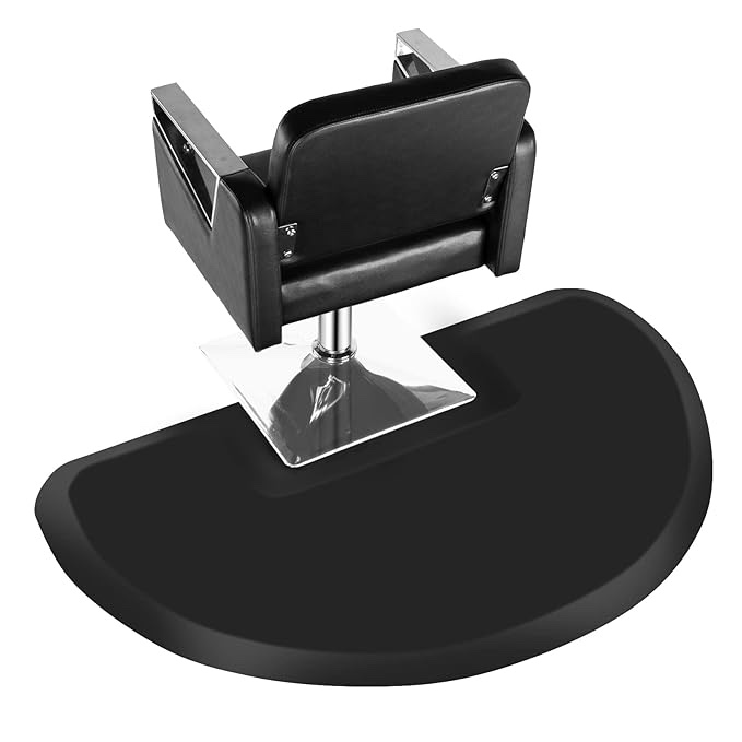 OmySalon 1/2'' Thick Anti Fatigue Mat for Hairstylist Standing, 3'x5' Barber Floor Matt Square Base for Salon Styling Chair, Hair Cutting Hairdressing Equipment 3'X5'X1/2''