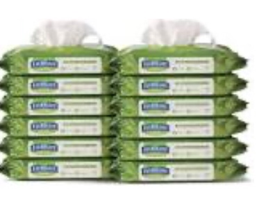 FitRight Aloe Personal Cleansing Cloth Wipes, Scented, 8 x 10 inch Adult Large Incontinence Wipes, 100/6 pack