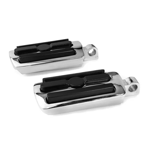 Krator Chrome Foot Pegs Footrest, 1 Pair, Compatible with Harley Davidson FLSTFSE CVO Fat Boy 2005-2006