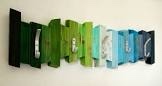 GOGREEBELL Wood Coat R... Wall Art, Hooks Holder multi color green the blue 