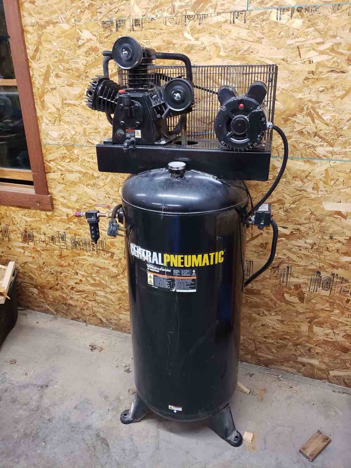 CENTRAL PNEUMATIC 60 gallon 5 HP 165 PSI Two Stage Air Compressor for 