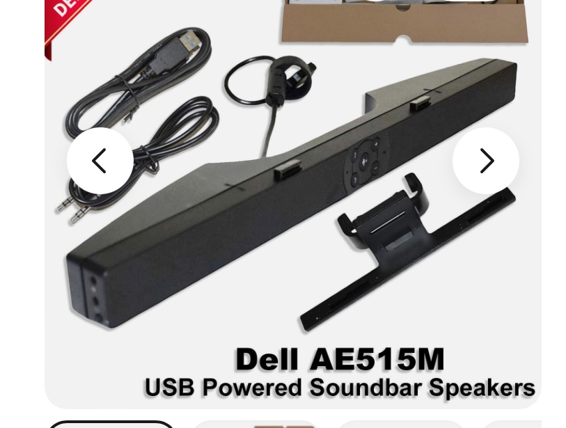 Genuine Dell AE515M USB Powered Professional Sound bar Speakers WGFCY
