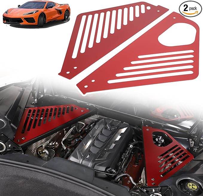 Engine Bay Panel Cover Compatible with Chevrolet Corvette C8 2020-2023, Aluminum Alloy Rear Engine C