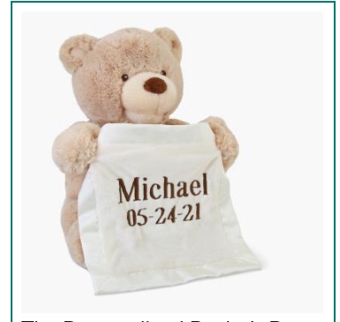 The Personalized Peek-A-Boo Animated Bear
