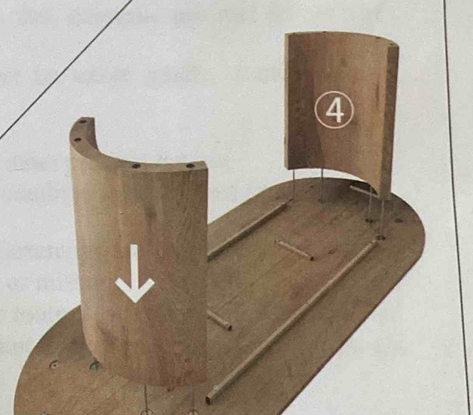 Pop Maison DWEN 79” Burl Wood Modern Oval Console Table (It’s only the bottom of the table the “legs”)