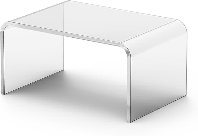 GETCK Acrylic Shower Stool Step Stool Clear Foot Stool Shoe Stool Used for Bathroom,Living Room,Bedroom,Kithchen Stand 250 lbs