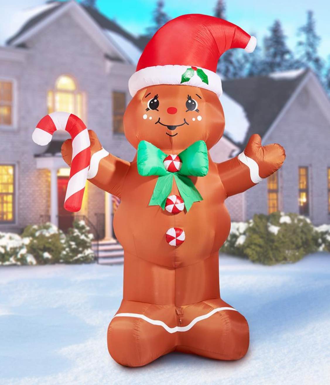The 12' Inflatable Lightshow Gingerbread Man