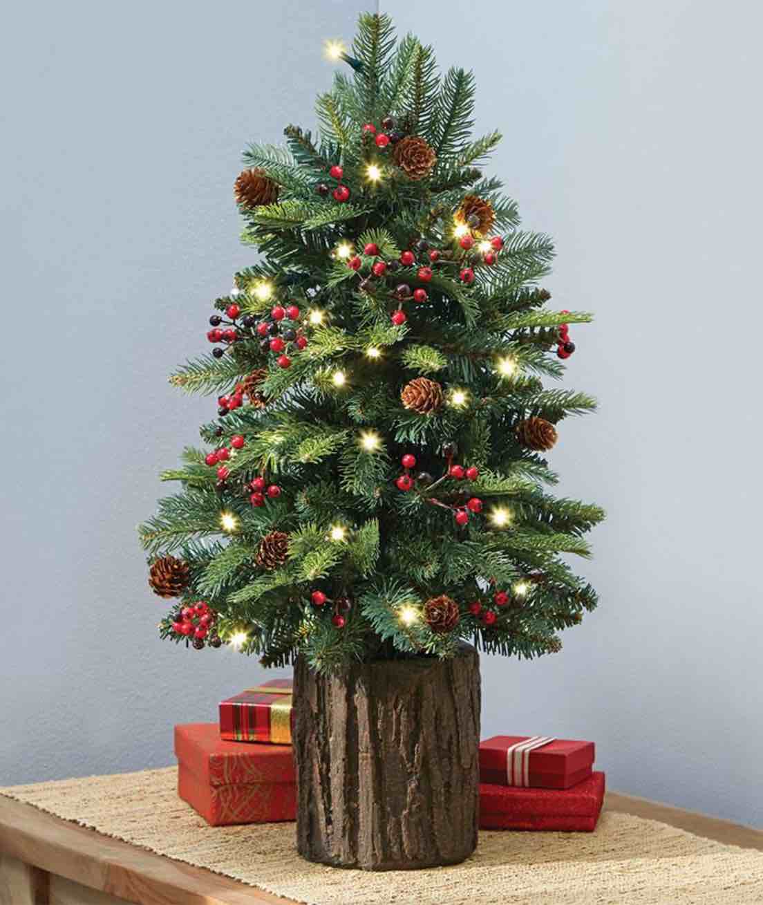 the tabletop prelit christmas tree