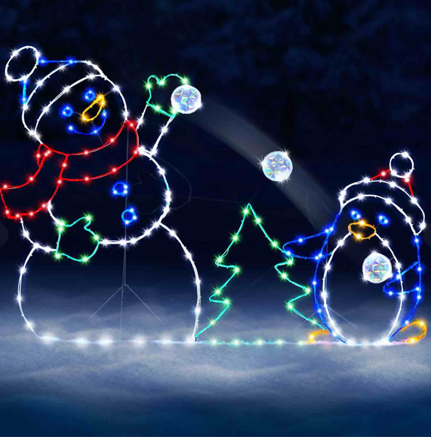 The Playful Animated Snowball Fight