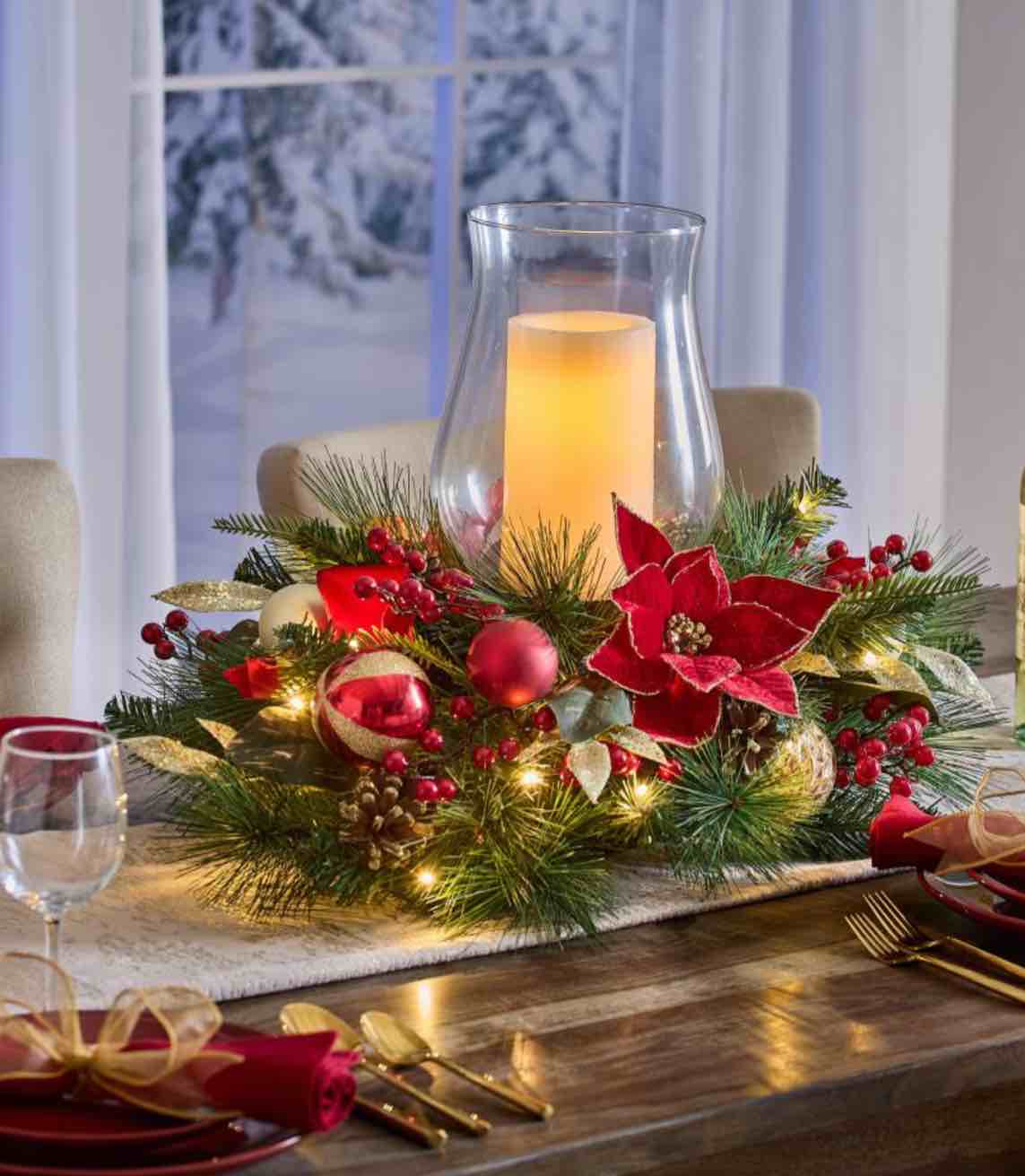 The Prelit Classic Christmas Centerpiece