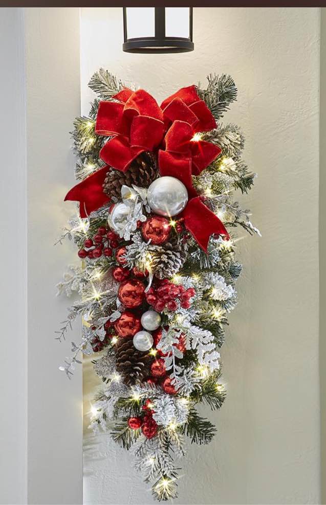 The Cordless Prelit Red And White Holiday Trim