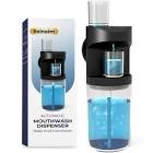 Automatic Mouthwash Dispenser, 550ml(19.35 Oz) Rechargeable Mouth Wash Dispensers with Magnetic Cups, 3 Dispensing Levels, Long Standby Time, Black