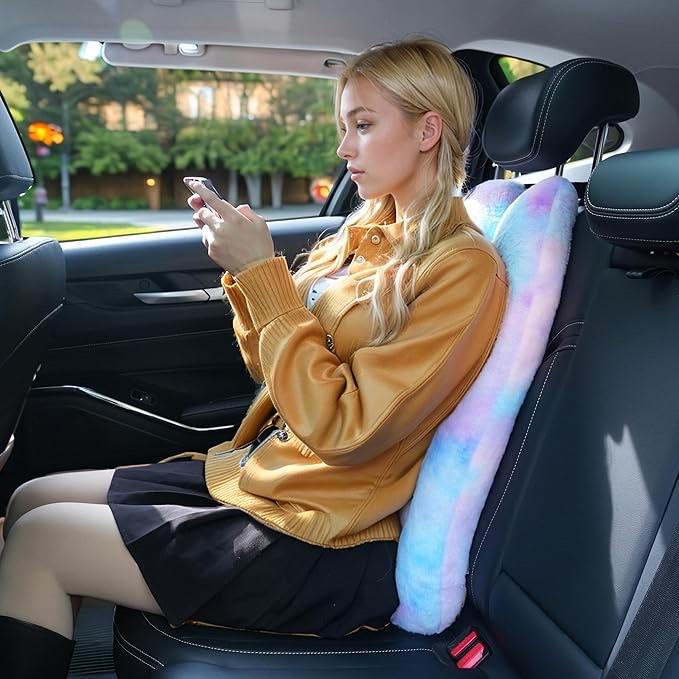 Neck Pillow for Travel Provides Double Support to The Head and Neck in Any Sleeping Position on Flights, Car, and at Home, Comfortable Airplane Travel Pillow Aquamarine