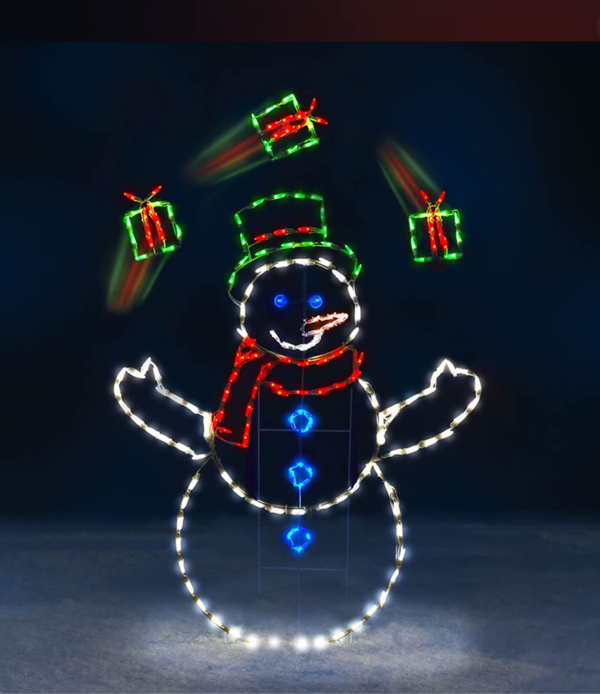 the 5' animated juggling snowman