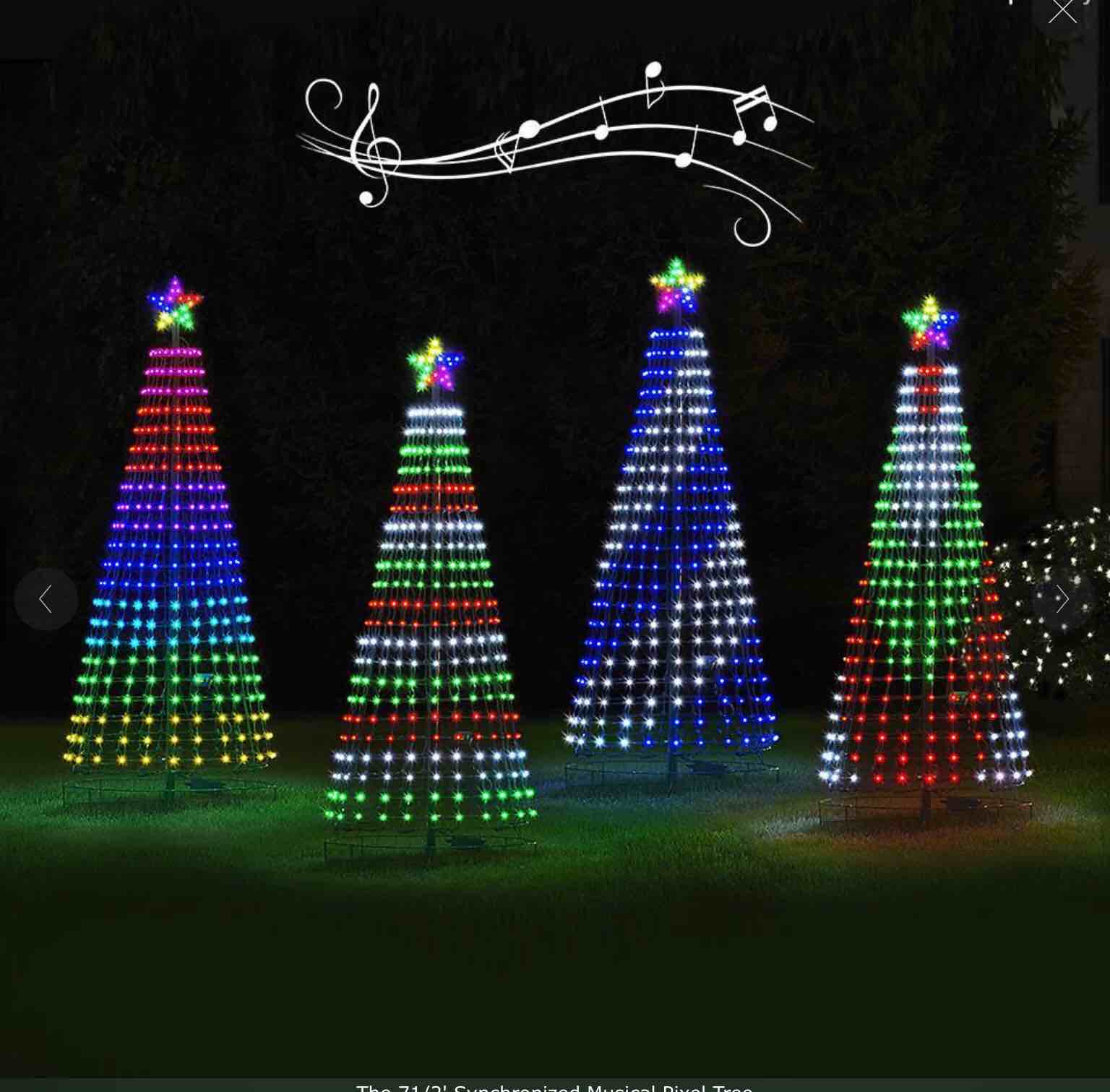 the 7 1/2' synchronized musical pixel tree