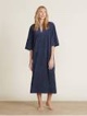 Barefoot Dreams® CozyTerry® Placket Caftan, Indigo, Large