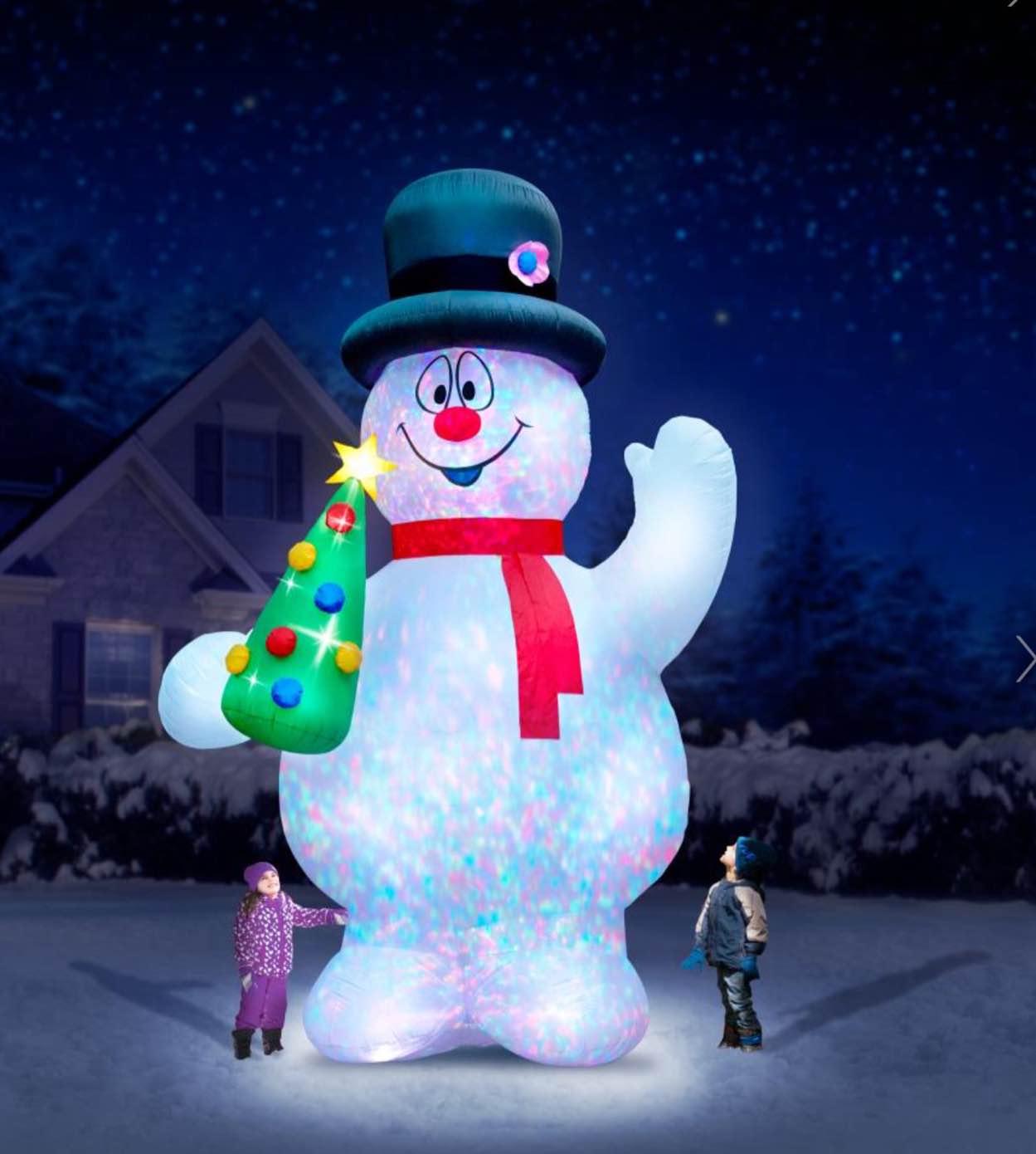 the 16' frosty the snowman lightshow