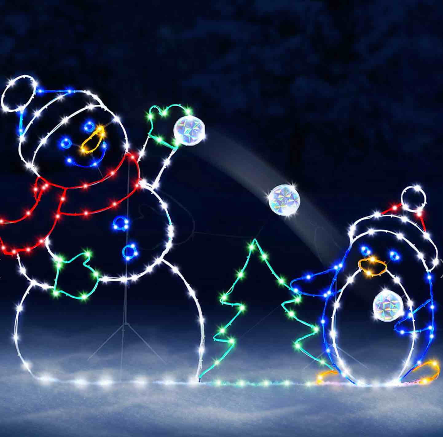 the playful animated snowball fight