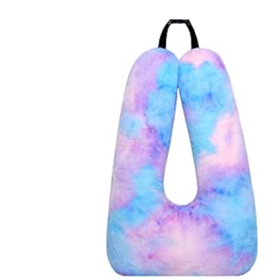 Neck Pillow for Travel Provides Double Support to The Head and Neck in Any Sleeping Position on Flights, Car, and at Home, Comfortable Airplane Travel Pillow Aquamarine