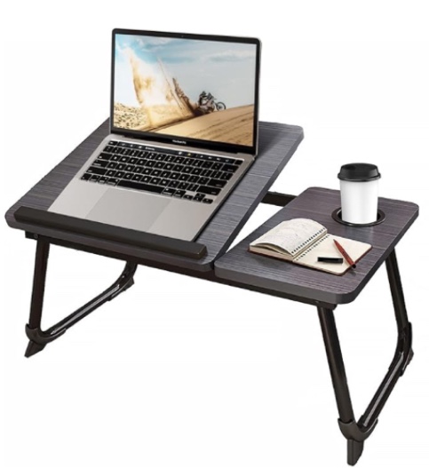 similar - Laptop Desk for Bed or Couch, Lap Desk, Woking in Bed Desk, Home Office Desks, Breakfast Tray, Desk with Cup Holder, Watching Movies in Bed, Laptop Stand for Bed, Fordable Legs Desk (Black)