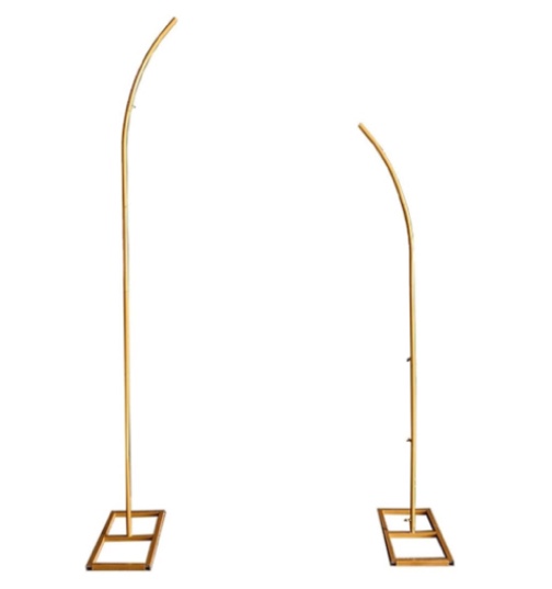 incomplete- Balloon Arch Stand, Backdrop Arch Stand Set of 2 , Wedding Arch Frame Metal Stand, Stable Balloon Arched Backdrop Stand for Ceremony Birthday Anniversary Decoration