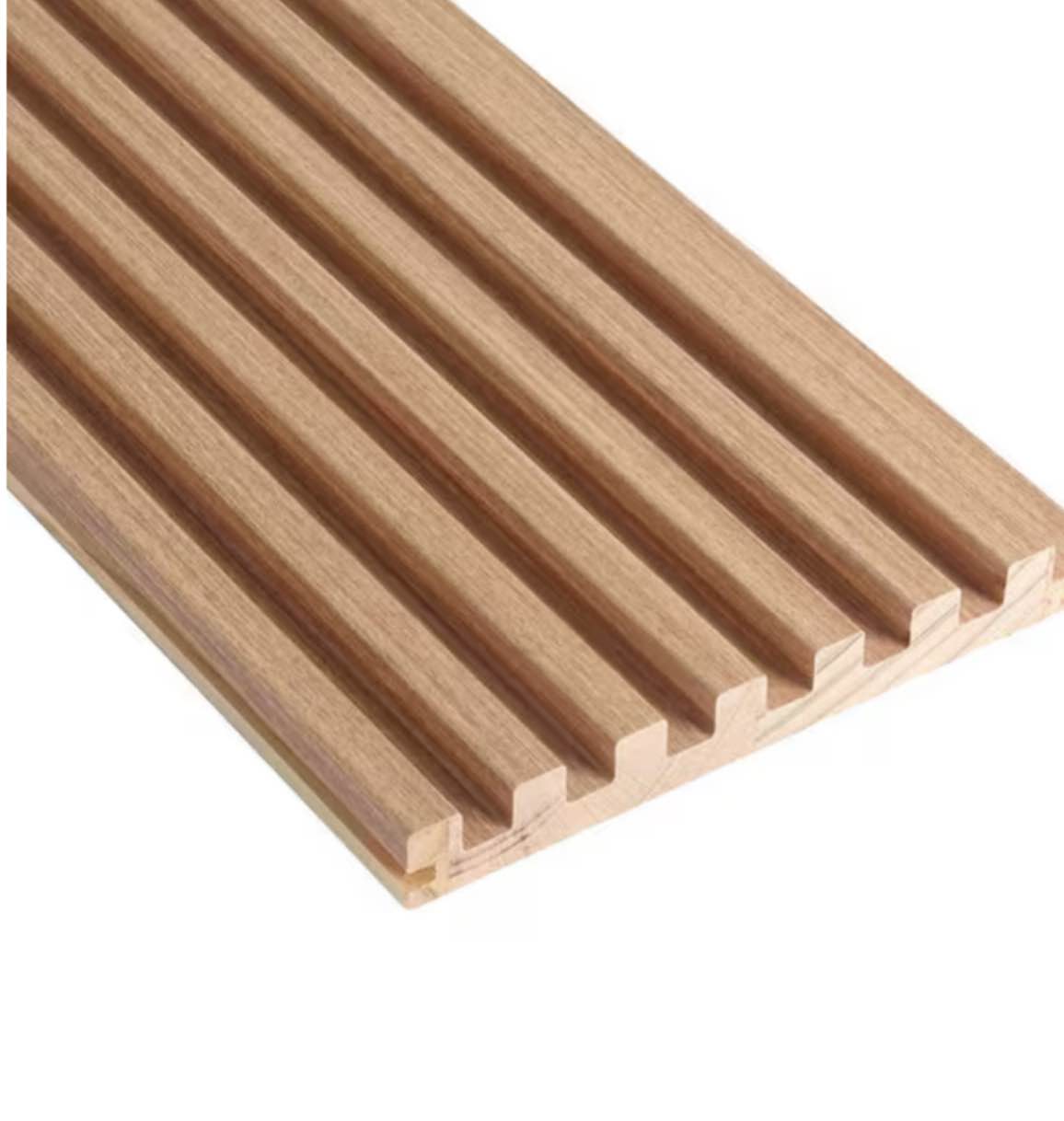 106 in.. x 6 in. x 0.5 in. Solid Wood Wall 7 Grid Cladding Siding Board (Set of 4-Piece)