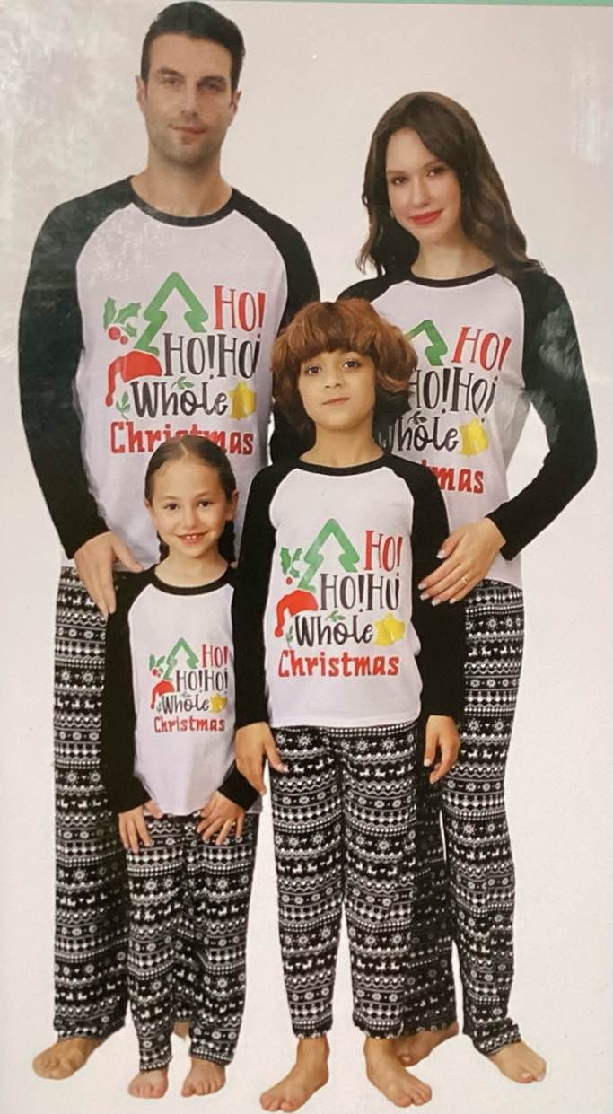 Matching Christmas Pajamas Sets for Family, Cute Womens Mens Christmas Pjs Set (Size S)