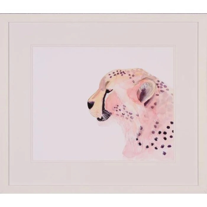 Sunset Safari 6 Cheetah Framed Lithograph Wall Art *similar to stock photo*