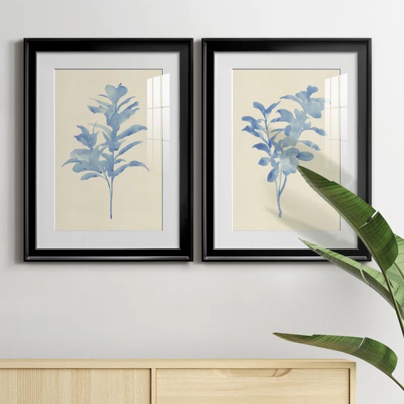 Verditer Fig 1 Framed on paper 2 piece 