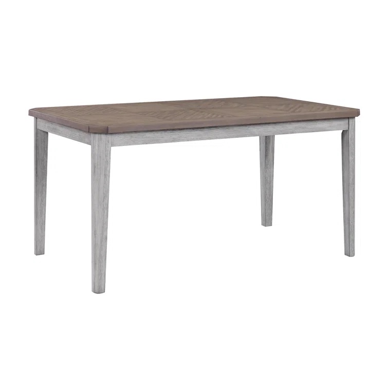 Brown Bozell Solid Wood Base Dining Table