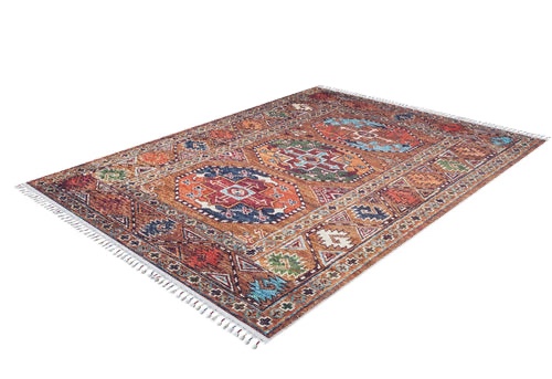 Kahverengi Geometrik Dijital Bask? Hal? - Haln 5 .6 X7.9