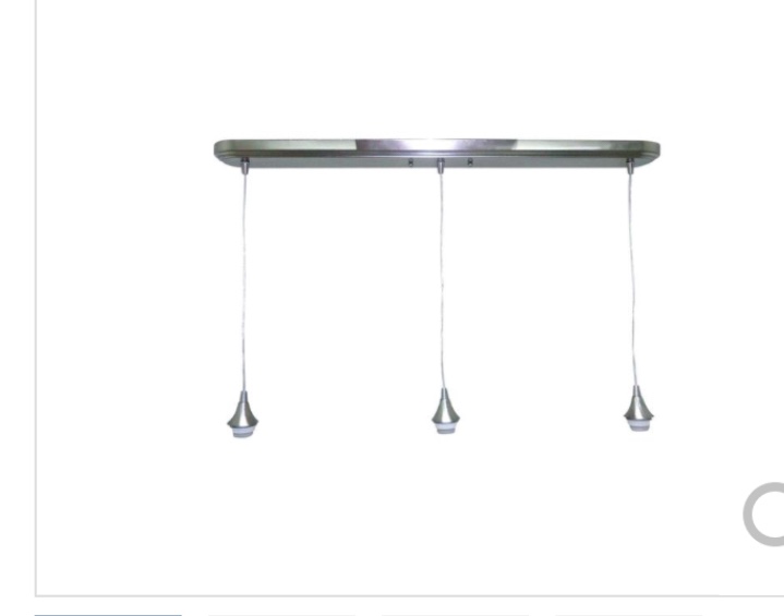 Style Selections 36-in Polished Nickel Hardwired Mini Pendant