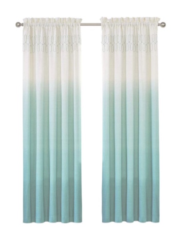 Vue Arashi Modern Boho Decorative Ombre Rod Pocket Window Curtain for Living Room (1 Panel), 52 in x