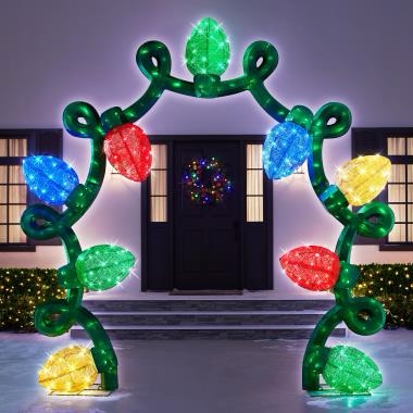 the 8 1/2' illuminating festive archway