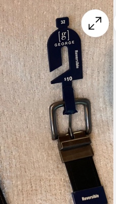  faded glory Size 40  Black Belt/George-Reversible 1 pack of 50 