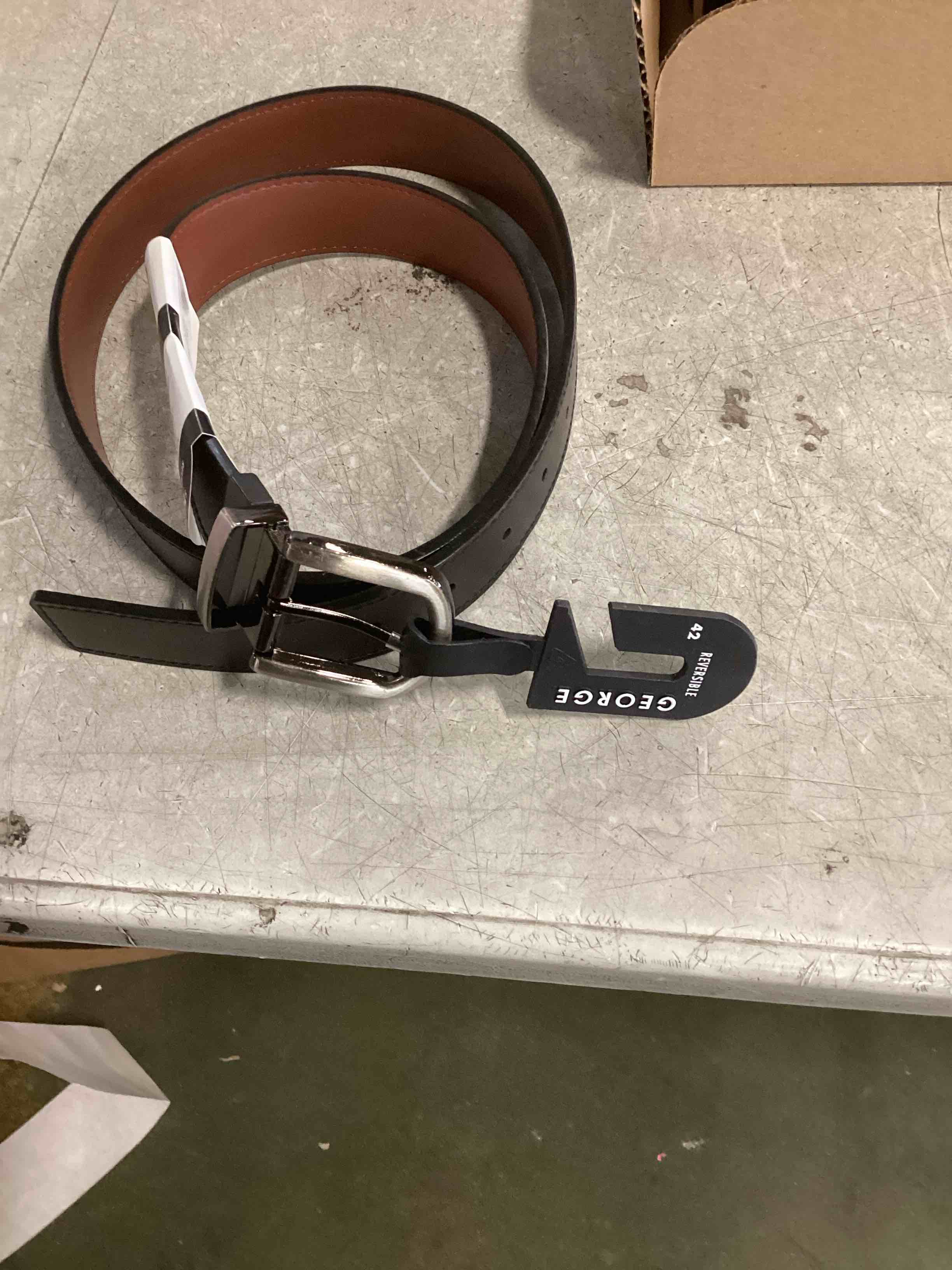 George reversible belt size 42 (1 pack of 3) black