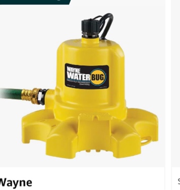 Wayne Wwb Waterbug Submersible Pump with Multi-Flo Technology
