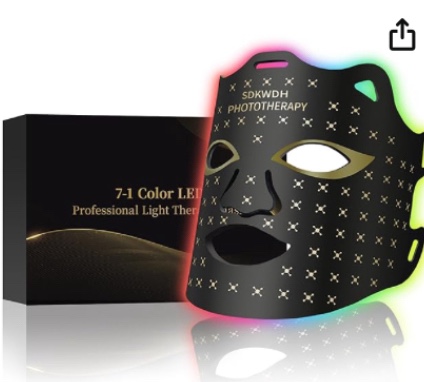 Red Light Therapy for Face, Led Face Mask Light Therapy At Home, 7 Colors LED Face Mask Light Therapy