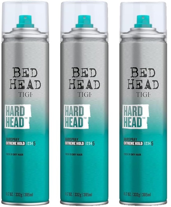 Tigi Bed Head Hard Head Spray, 11.7 Ounce (Pack of 3)