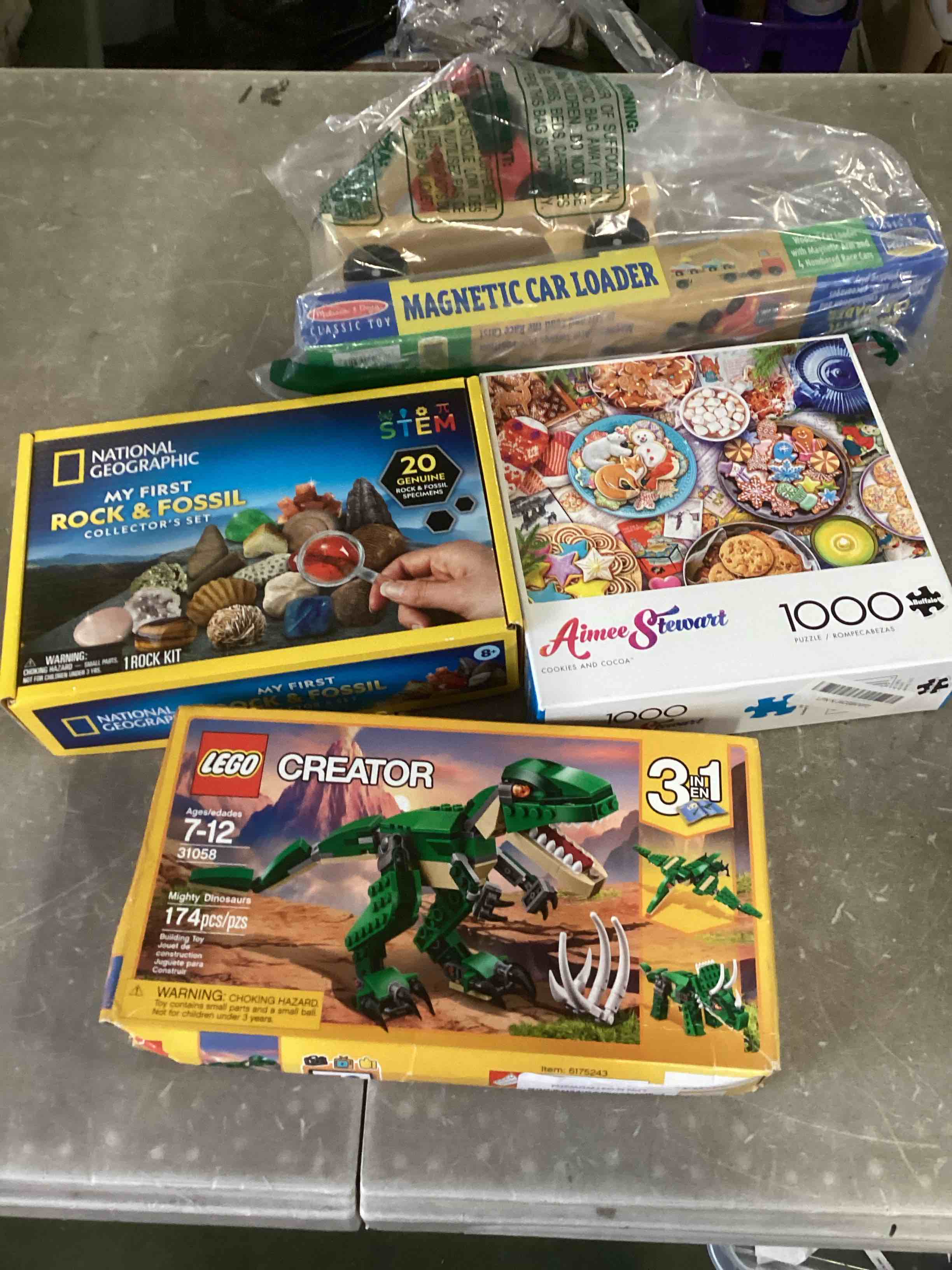  Assortment of toys for kids boys and girls  of different ages that including,National Geographic,Fisher Price, Disney And Nickelodeon (May varie styles and toys)