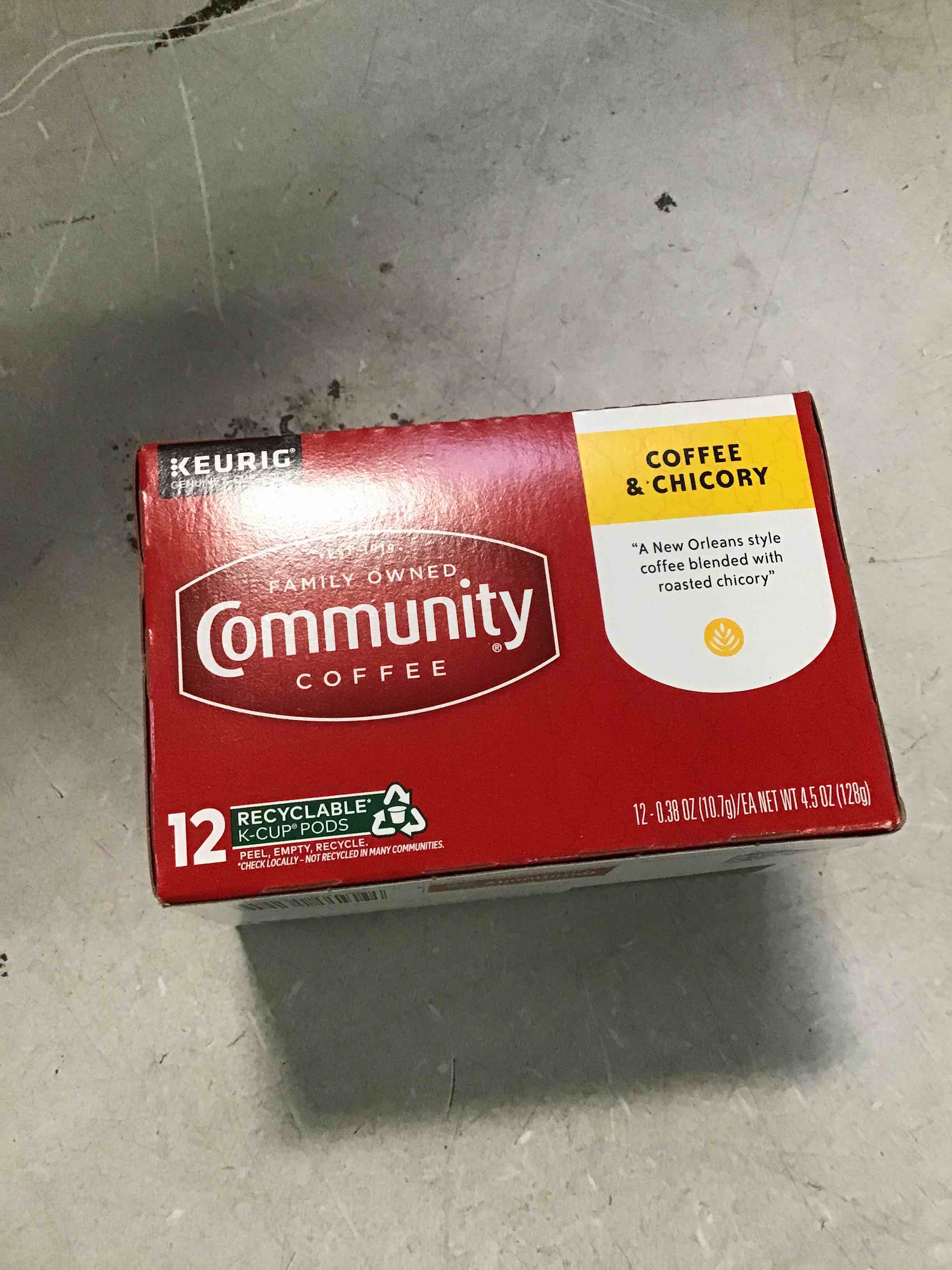 (BBD:11/19/25)- Community Coffee Coffee and Chicory Medium-Dark Roast Single Serve Pods, Keurig K-Cup Brewer Compatible, 72 Ct