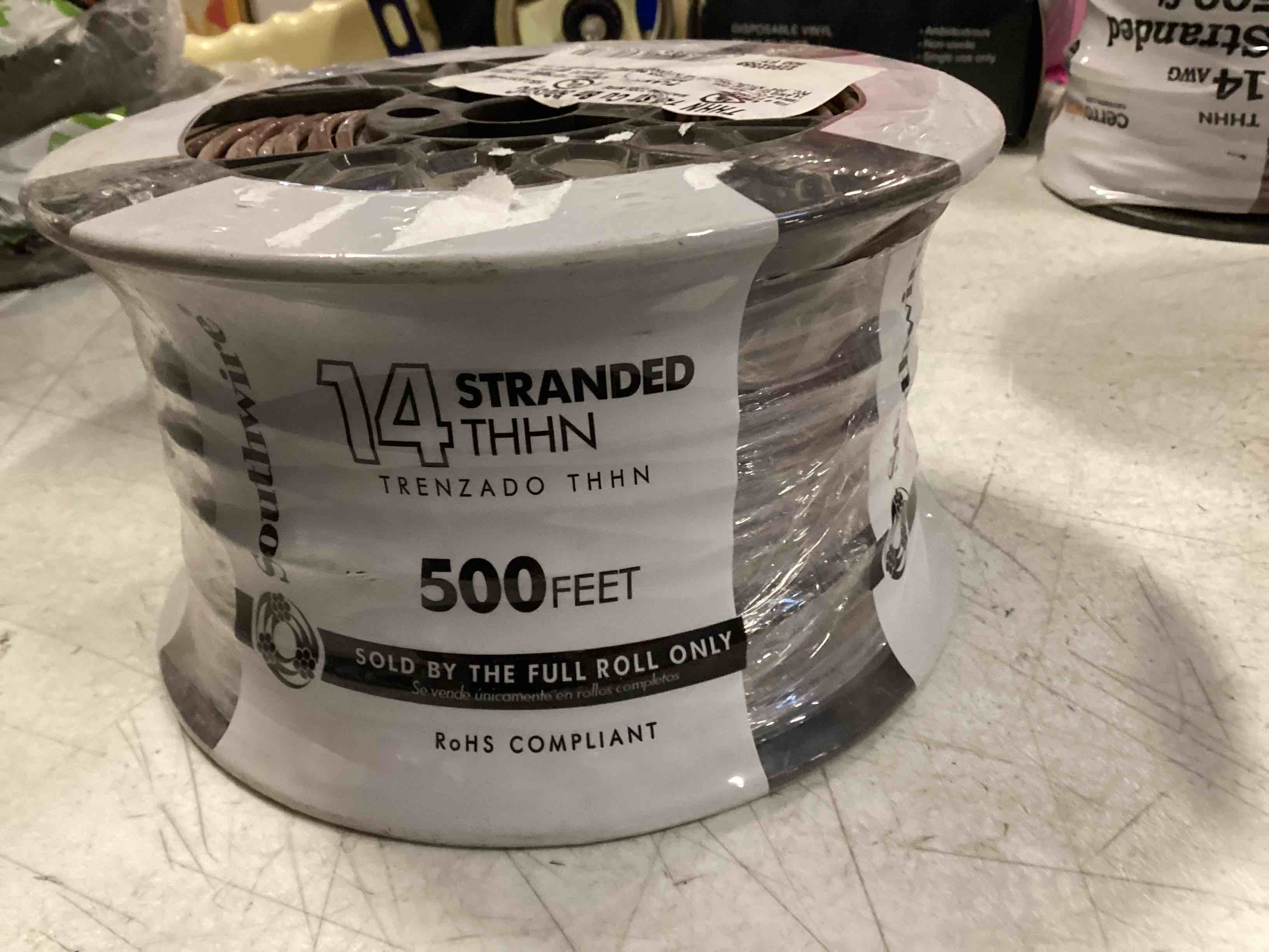 500 ft. 14/1 Stranded THHN Wire - Brown