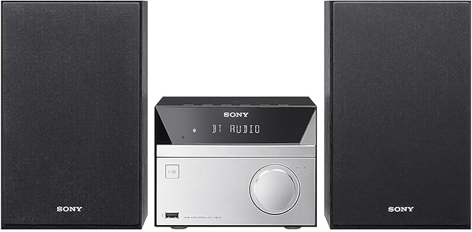 Sony CMT-SBT20B Hi-Fi System with CD, Bluetooth, DAB and FM Radio - Black/Silver