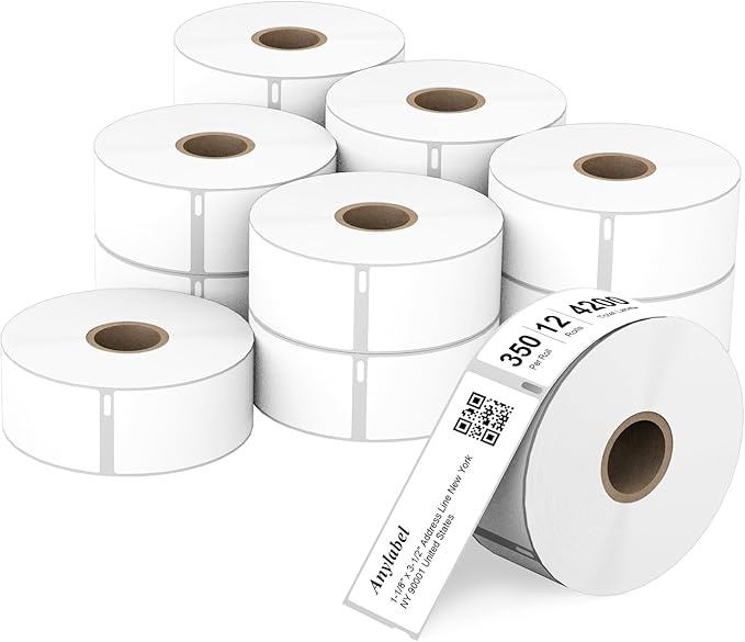 L LIKED Rolls Compatible Dymo 30252 1-1/8” x 3- 1/2”, Direct Thermal Labels, Premium Adhesive Address, 50 Rolls 