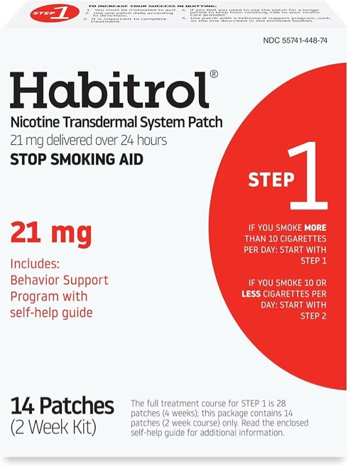 Habitrol Nicotine Transdermal System Stop Smoking Aid, Step 1 (21 mg), 14 Count (Pack of 1)