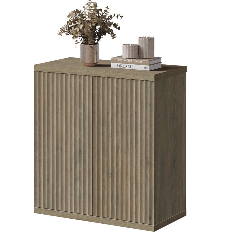 Cesiro Accent Cabinet With Adjustable Shelves Color: White Alder