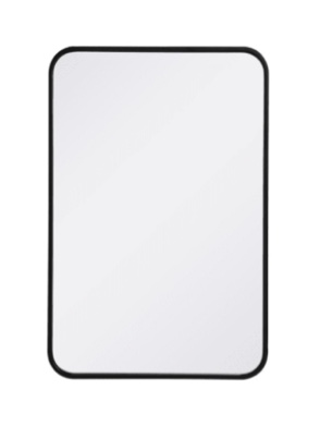Elegant Lighting Evermore 20" W x 30" H Contemporary Rectangular Framed Bathroom Wall Mirror