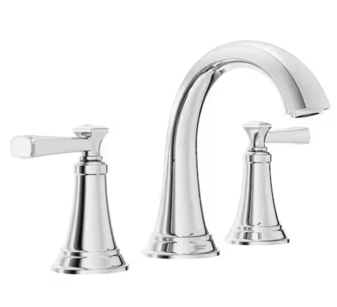 Rumson 8 in. Widespread 2-Handle Bathroom Faucet in Polished Chrome