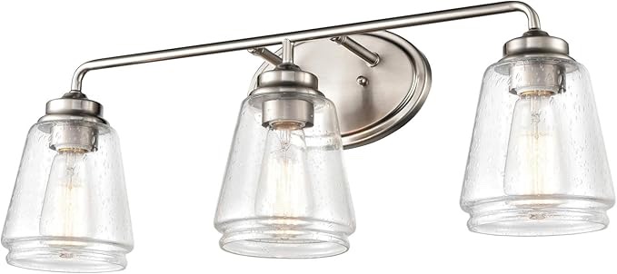 Millennium Lighting 3 Light Bath Vanity-9.75 Inches Tall and 25 Inches Wide-Brushed Nickel Finish